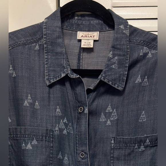 Ariat Women's Camp Dress Denim Blue X-Large - Picture 5 of 10